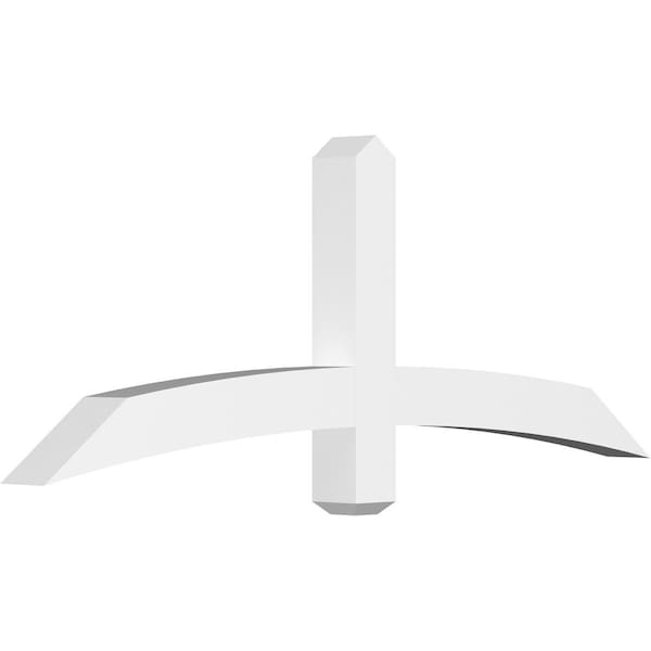 Ekena Millwork Bellingham Architectural Grade PVC Gable Bracket, 60"W x 22 1/2"H x 4"D x 4"F, 9/12 Pitch GBP060X23X0404BEL00 - main